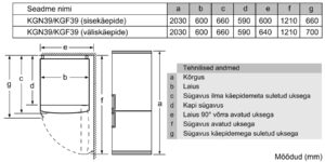 Serie | 6 Eraldiseisev külmik-sügavkülmik, sügavkülmik all